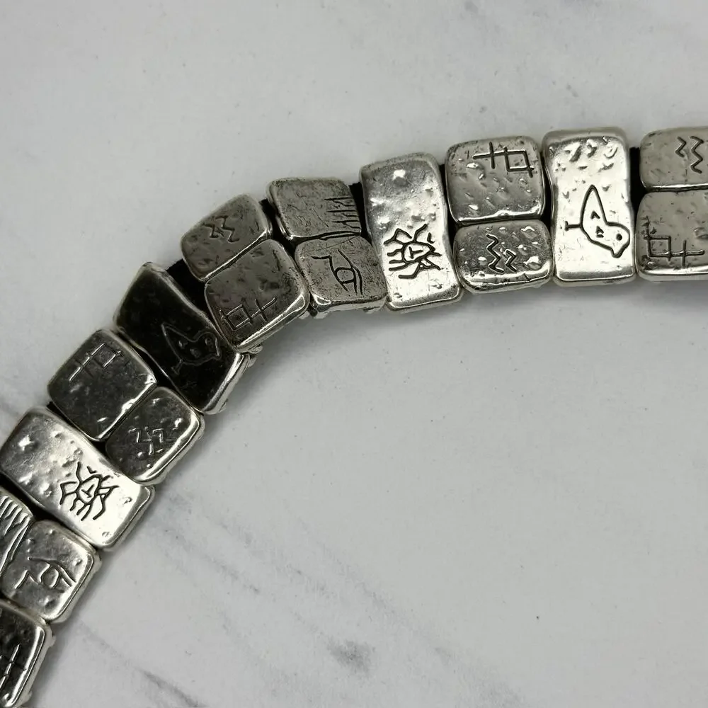 Engraved Silver Tone Tile Jewelry Supply Lot ✨